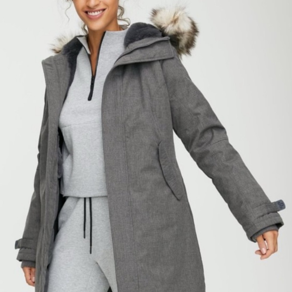 TNA Aspen Parka Jacket in Grey Size Medium - Picture 2 of 10